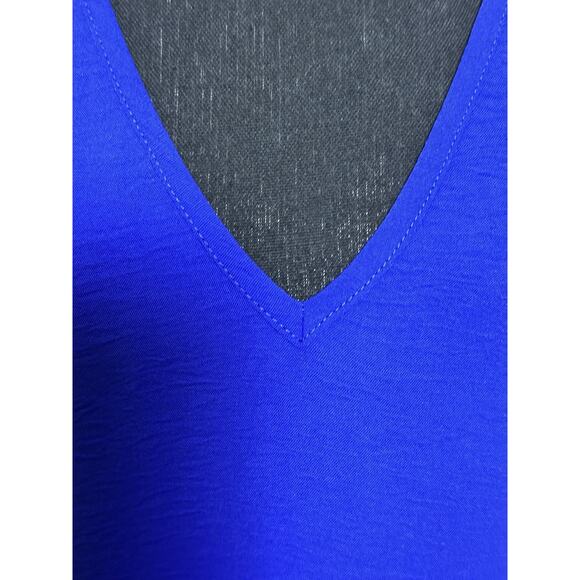 Franne Golde Women’s Royal Blue Santorini Airflow Maxi Dress Size (L) V Neck - Picture 4 of 16